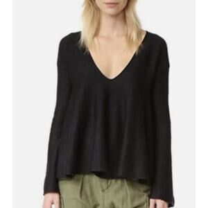FREE PEOPLE Sundae Swing Black Sweater Size Small MSRP $128